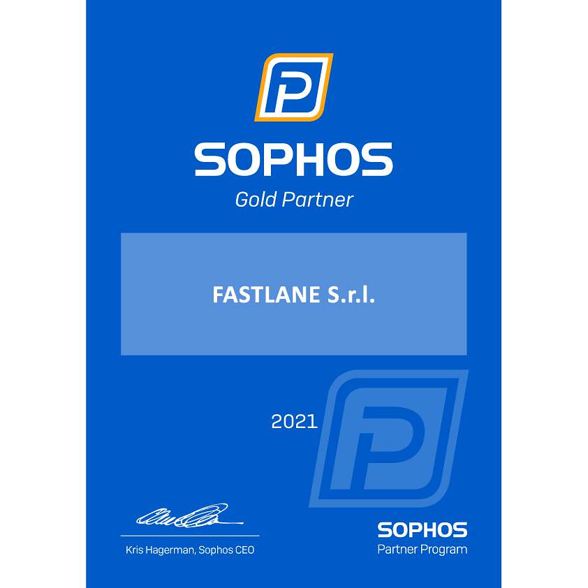 certificazione-Sophos-Gold-Partner-Fastlane-azienda-informatica